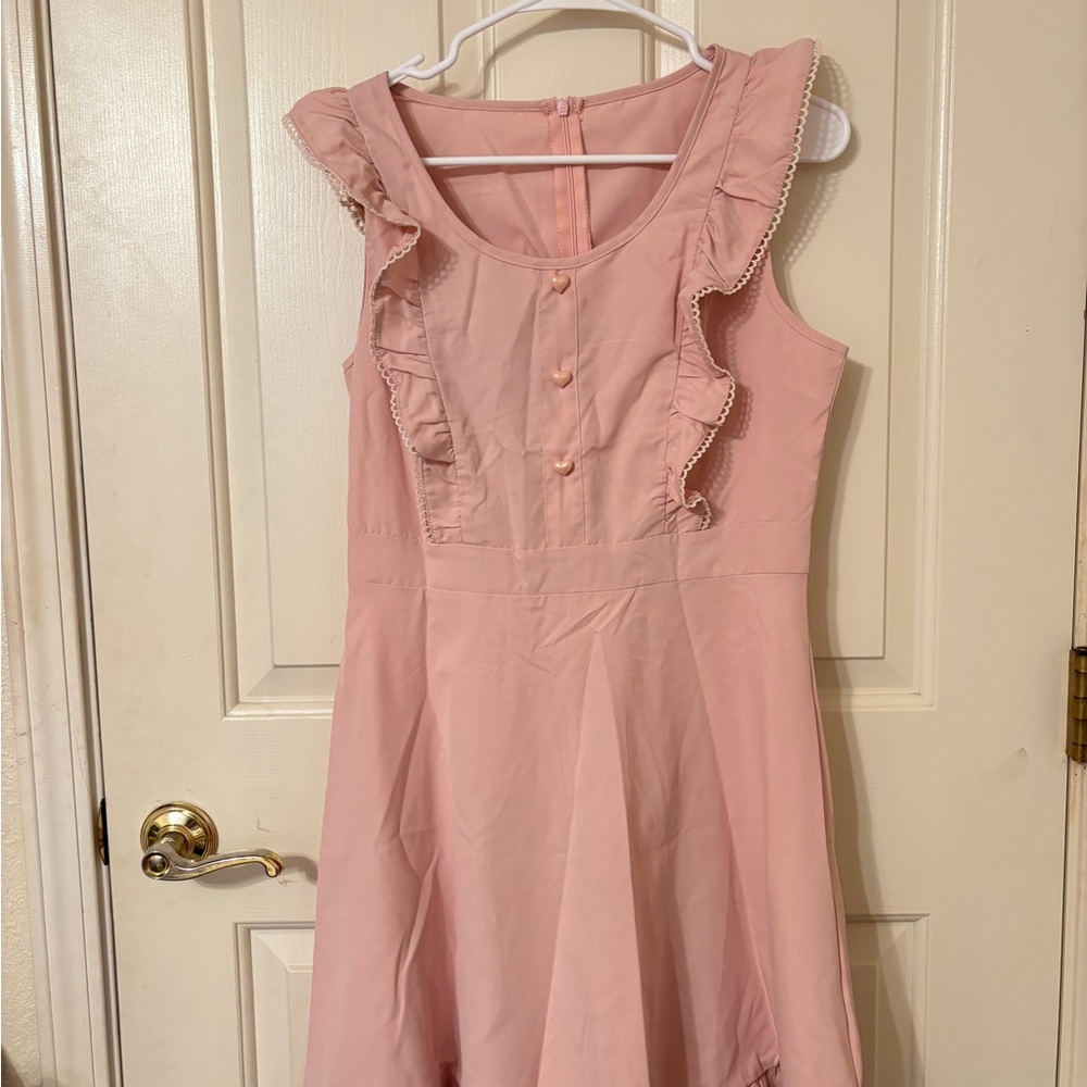 Charming Pink Ruffle Kids Dress
